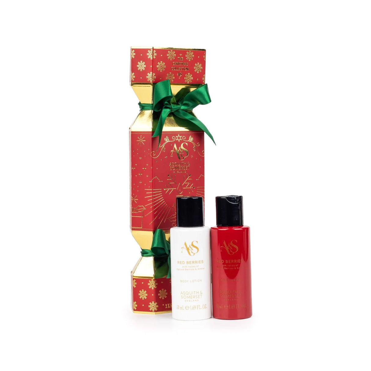A & S 50ml Red Berries Body Care Cracker Gift Set