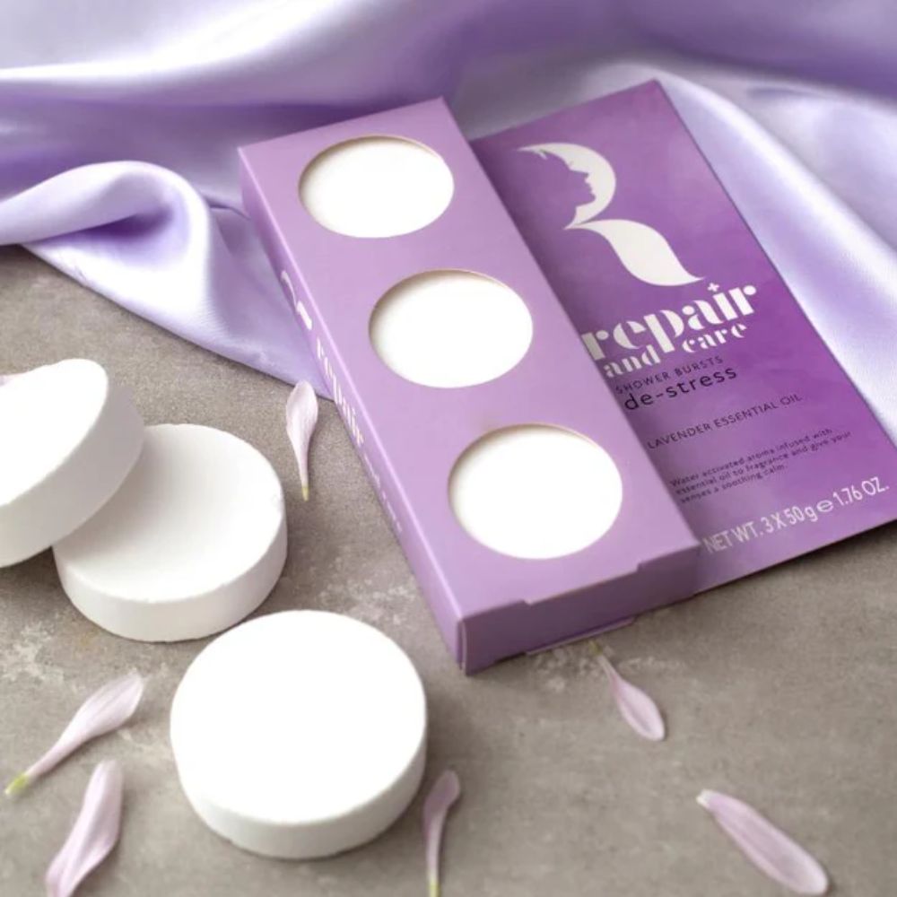 The Somerset Toiletry Co Repair and Care Shower Steamer - Lavender - Old Railway Line Garden Centre