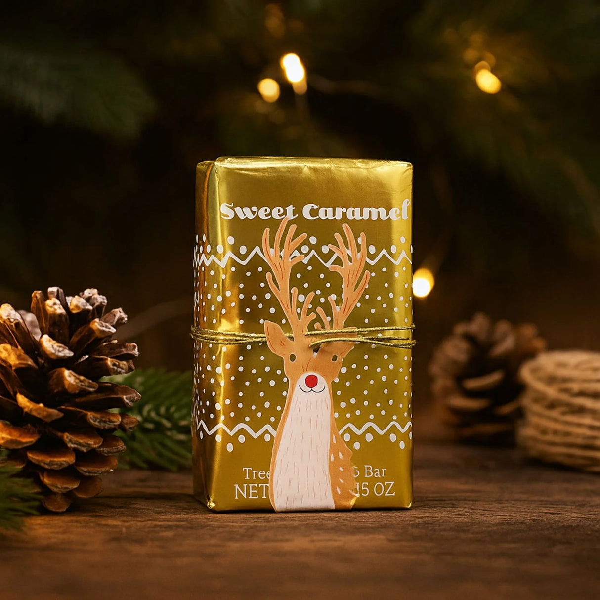 The Somerset Toiletry 200g Reindeer Caramel Soap Bar