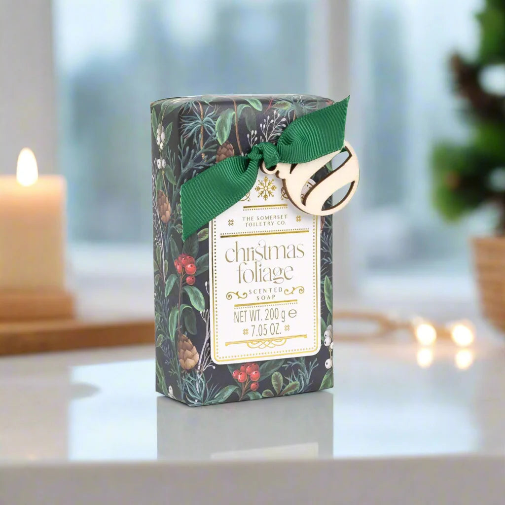 The Somerset Toiletry 200g Christmas Foliage Soap Bar