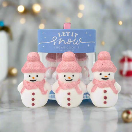 The Somerset Toiletry 100g Snowman Sugar Cookie Bath Fizzers - (Pack of 3)