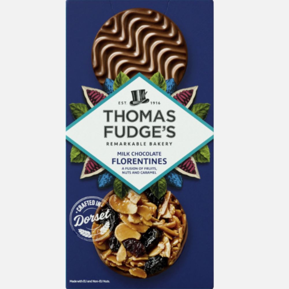Thomas Fudge's 114g Milk Chocolate Florentines