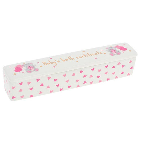 Thoughtful Words 30cm Little Bear Birth Certificate Girl - Old Railway Line Garden Centre