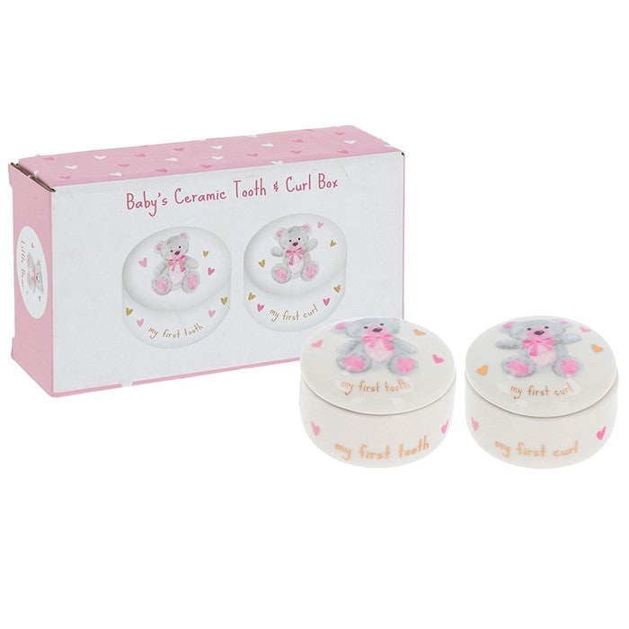 Thoughtful Words 7cm Little Bear Tooth & Curl Box Girl
