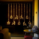 Three Kings 1.2m Warm White LED Festive Curtain Lights