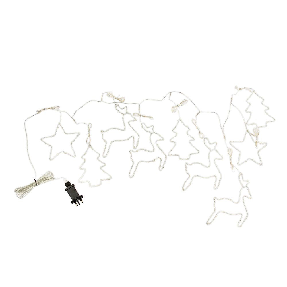 Three Kings 1.2m Warm White LED Festive Curtain Lights