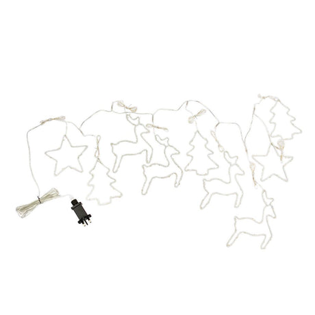 Three Kings 1.2m Warm White LED Festive Curtain Lights