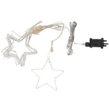 Three Kings 1.2m Warm White LED Star Curtain String Lights