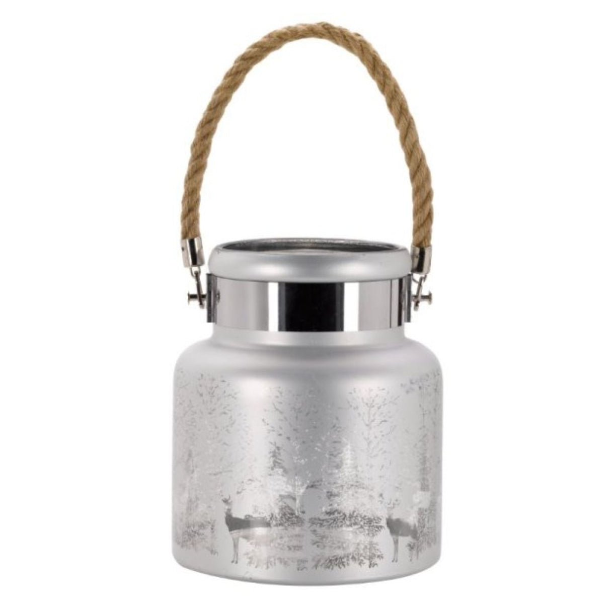 Three Kings 20cm Silver Wonderland Lantern