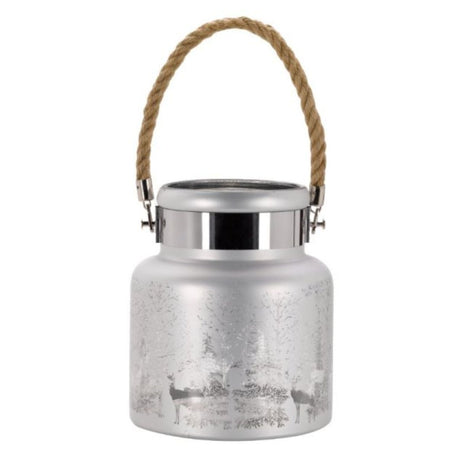 Three Kings 20cm Silver Wonderland Lantern