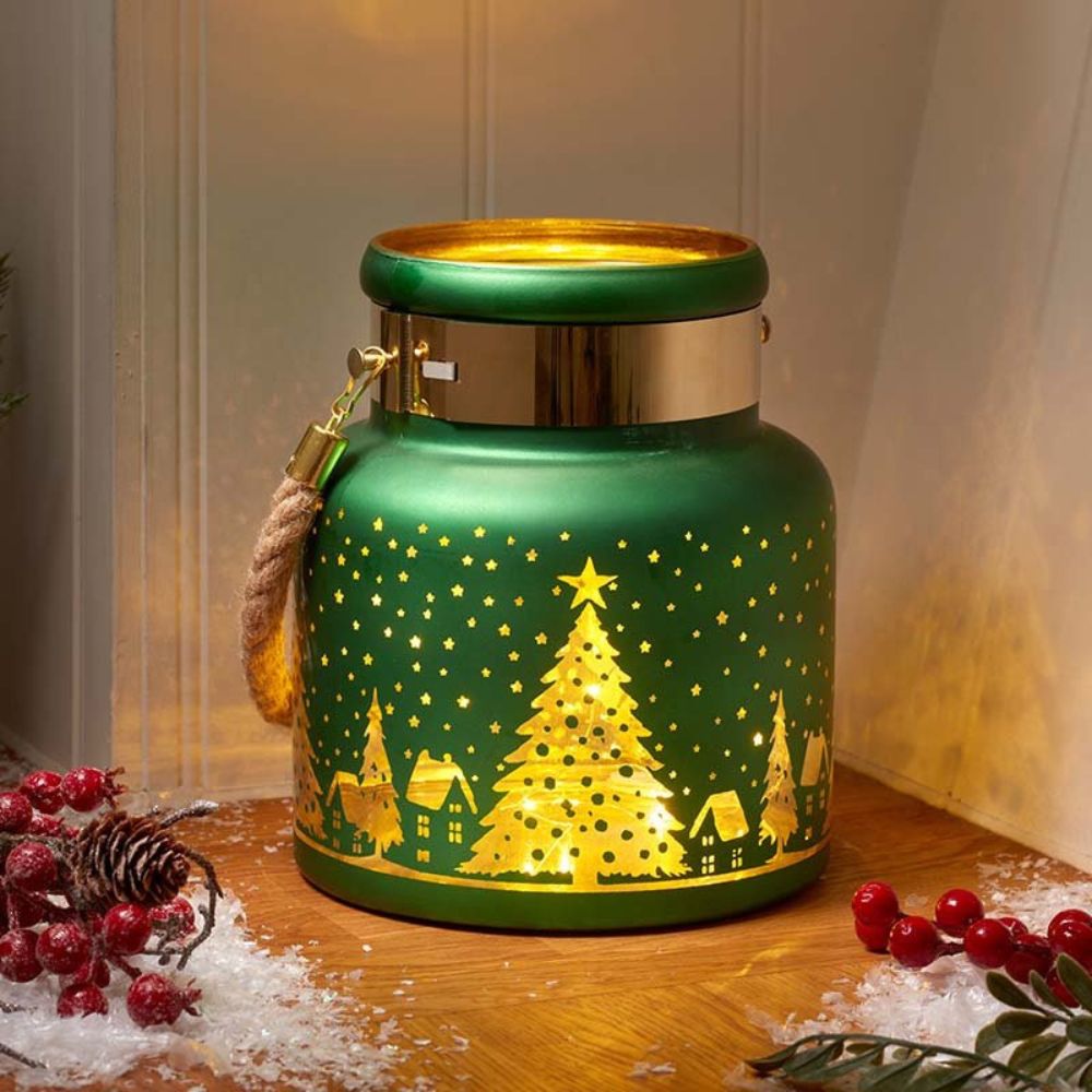 Three Kings 20cm Wonderland Lantern - Emerald