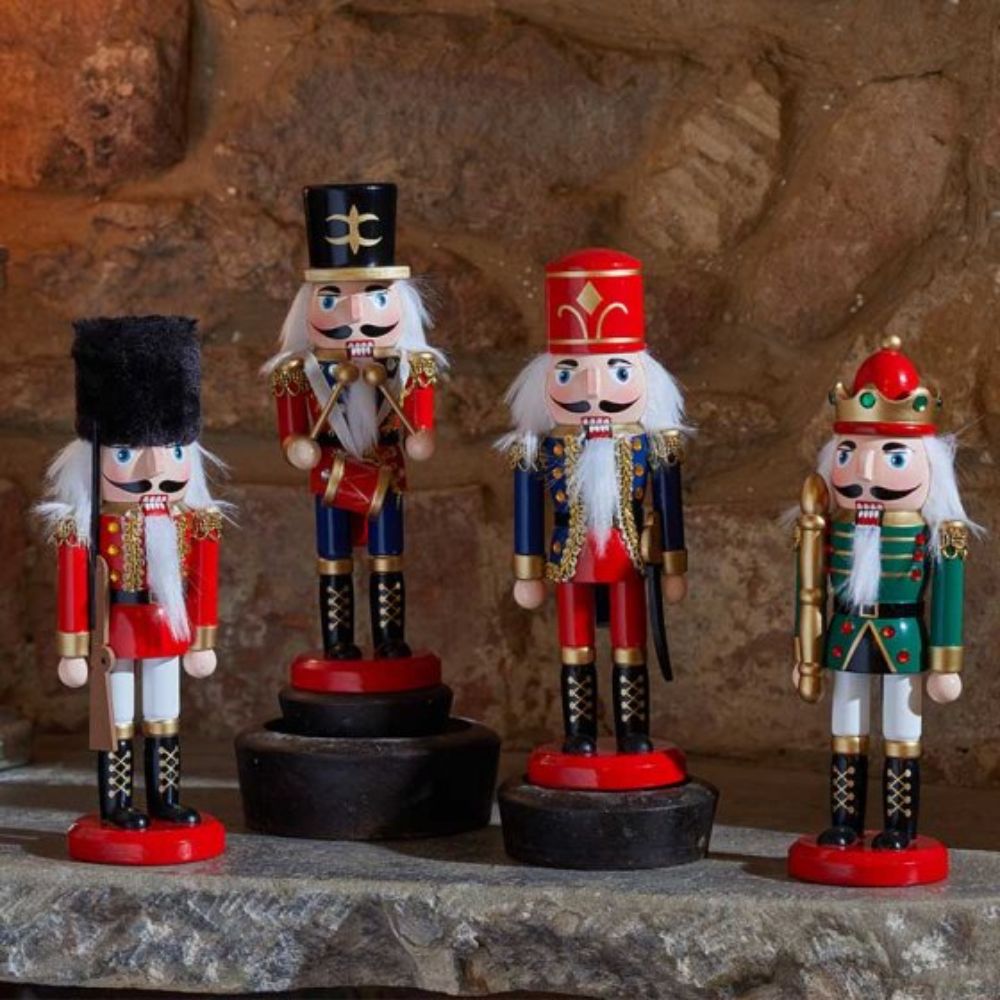 Three Kings 21cm Traditional Wooden Nutcrackers (Choice of 4)