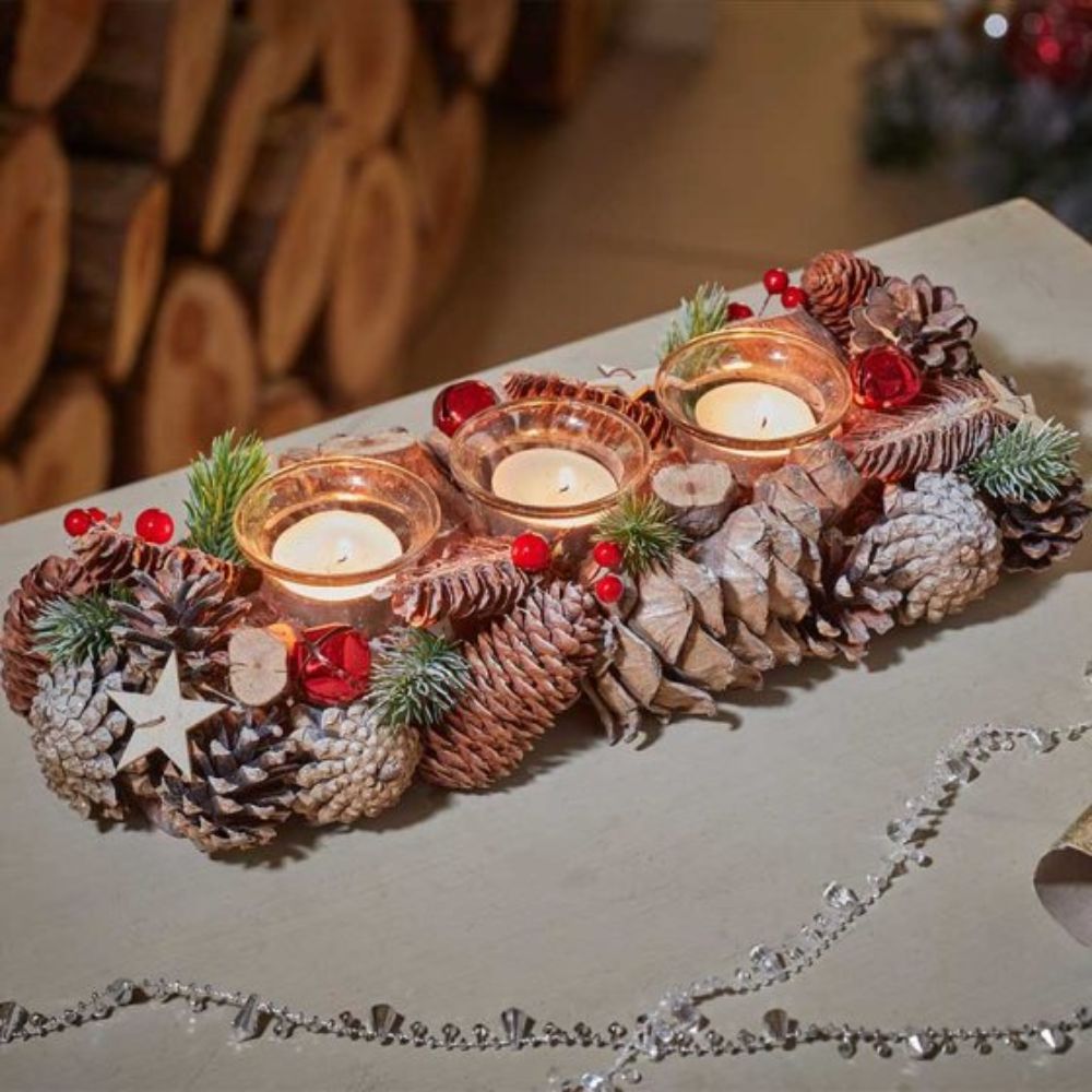 Three Kings 36cm FrostStar Trio Candle Holder