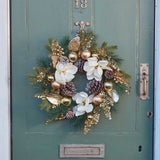 Three Kings 60cm Champagne Magnolia Wreath