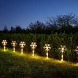 Three Kings 8 Warm White LED Snow Décor Stakes