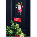 Three Kings 80cm 'Santa Stop Here' Santa Claus Stake