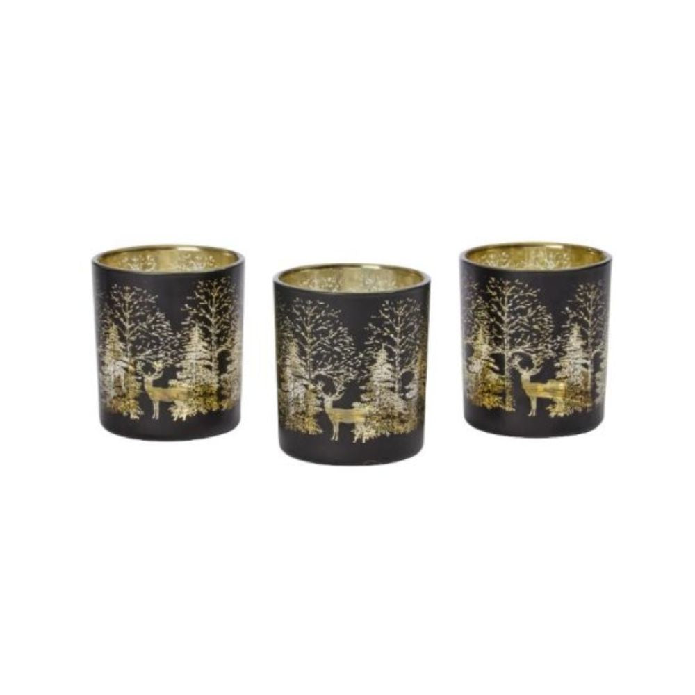Three Kings 8cm Onyx Wonderland Tea Light Holders (Set of 3)