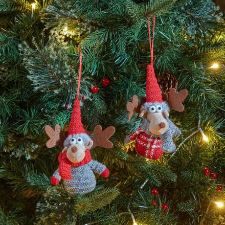 Three Kings Fluffy Deer Hanging Decoration (Choice of 4)