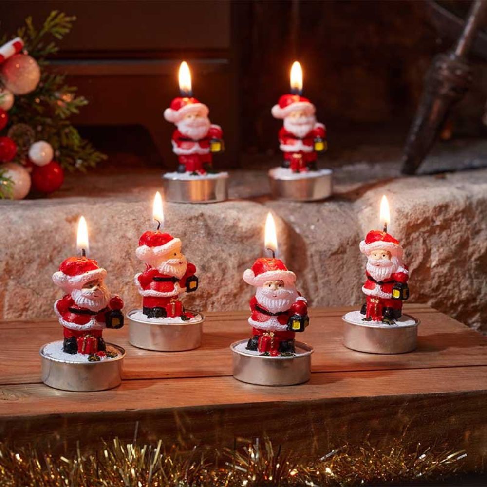 Three Kings Santa Tealight Candles (Set of 6)