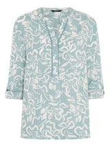TIGI 10/12 Mint Green Viscose Dobby Notch Neckline Top - T25 - 40A - Old Railway Line Garden Centre
