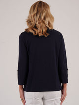 TIGI 10/12 Navy Cotton Modal Shirt - T25 - 39E - Old Railway Line Garden Centre