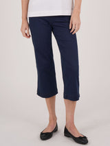 TIGI 10/12 Navy Wide Leg Crop Trouser - T25 - 40E - Old Railway Line Garden Centre