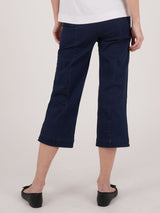 TIGI 10/12 Navy Wide Leg Crop Trouser - T25 - 40E - Old Railway Line Garden Centre