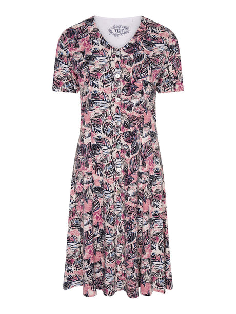 TIGI 10/12 Pink Sunset Leaf Button Dress - T25 - 35E - Old Railway Line Garden Centre