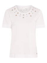 TIGI 10/12 White Eyelet Neck Trim Top - T25 - 42B - Old Railway Line Garden Centre