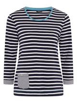 TIGI 14/16 Navy French Stripe With Pocket Top - T25 - 44A - Old Railway Line Garden Centre