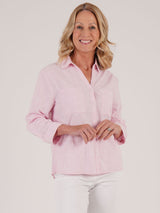 TIGI 14/16 Pink Cotton Micro - check Shirt - T25 - 38A - Old Railway Line Garden Centre