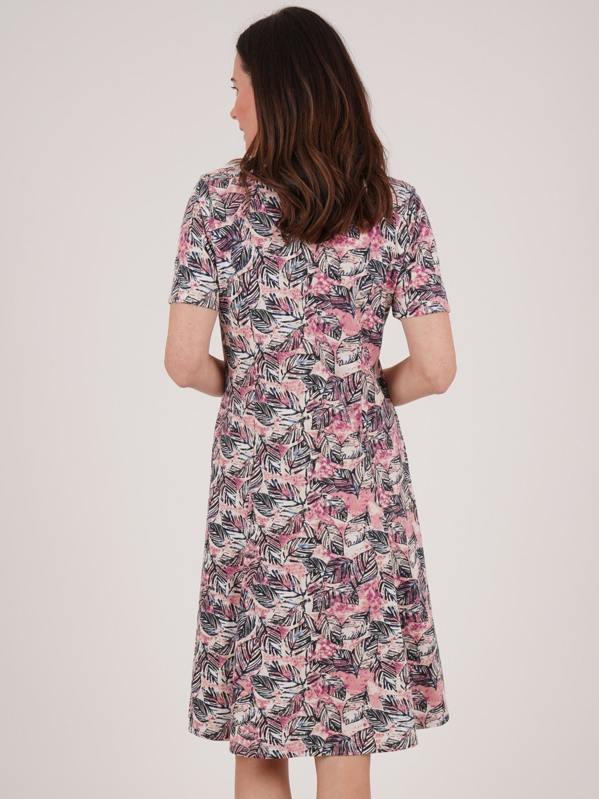 TIGI 14/16 Pink Sunset Leaf Button Dress - T25 - 35E - Old Railway Line Garden Centre