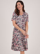 TIGI 14/16 Pink Sunset Leaf Button Dress - T25 - 35E - Old Railway Line Garden Centre