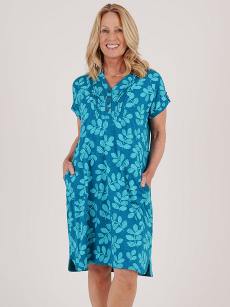 TIGI 14/16 Teal Mod Eco Leaf Dress - T25 - 43E - Old Railway Line Garden Centre