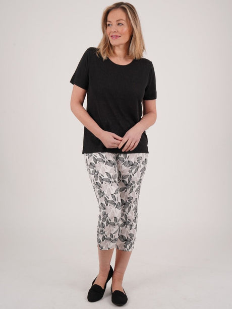 TIGI 18/20 Ivory Leafy Cocoa Bean Cropped Trouser - T25 - 38E - Old Railway Line Garden Centre