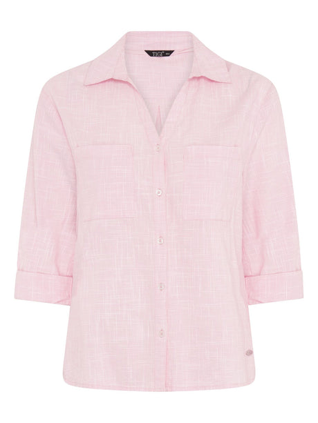 TIGI 18/20 Pink Cotton Micro - check Shirt - T25 - 38A - Old Railway Line Garden Centre