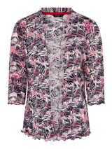 TIGI 18/20 Pink Sunset Leaf All - over - print Shrug Jacket - T25 - 35D - Old Railway Line Garden Centre