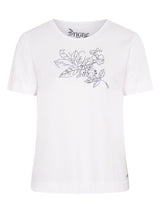 TIGI 18/20 White Floral Embroidery Placement Top - T25 - 36A - Old Railway Line Garden Centre