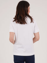 TIGI 18/20 White Floral Embroidery Placement Top - T25 - 36A - Old Railway Line Garden Centre