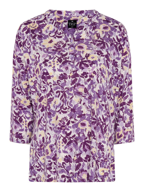 TIGI 22/24 Amethyst Artistic Floral Notch Neck Top - T25 - 32C - Old Railway Line Garden Centre