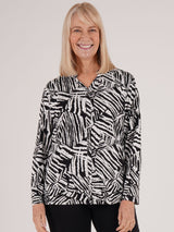 TIGI 22/24 Charcoal Mono Zebra Notch Top - T25 - 31D - Old Railway Line Garden Centre