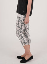 TIGI 22/24 Ivory Leafy Cocoa Bean Cropped Trouser - T25 - 38E - Old Railway Line Garden Centre