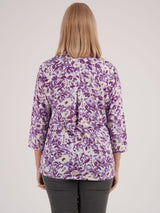 TIGI 8/10 Amethyst Artistic Floral Notch Neck Top - T25 - 32C - Old Railway Line Garden Centre