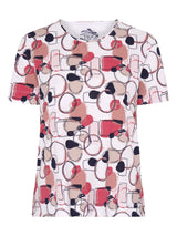 TIGI 8/10 Rose Pink Mod Eco All - Over Print Top - T25 - 35C - Old Railway Line Garden Centre