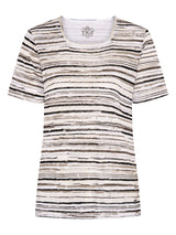 TIGI 8/10 Sage Painterly Stripe Top - T25 - 37B - Old Railway Line Garden Centre