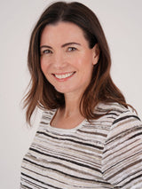 TIGI 8/10 Sage Painterly Stripe Top - T25 - 37B - Old Railway Line Garden Centre