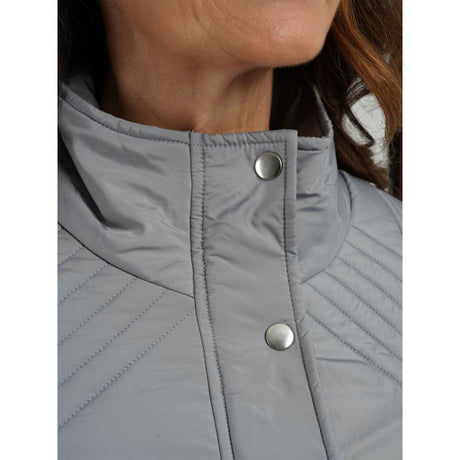 TIGI Chevron Quilted Coat - Grey - Old Railway Line Garden Centre