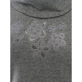 TIGI Diamante Flowers Cowl Neck Top - Basil Green - Old Railway Line Garden Centre