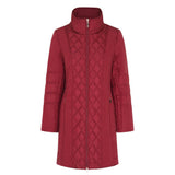 Tigi Diamond Quilt Long Coat - Red