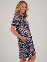 TIGI Indigo Mono Floral Dress - T25 - 36E - Old Railway Line Garden Centre